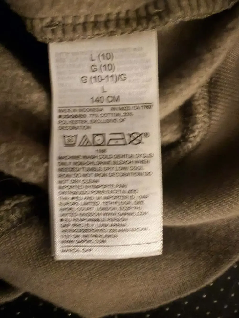 GAP Kids Camo Logo Fleece Pullover Hoodie Large, 10